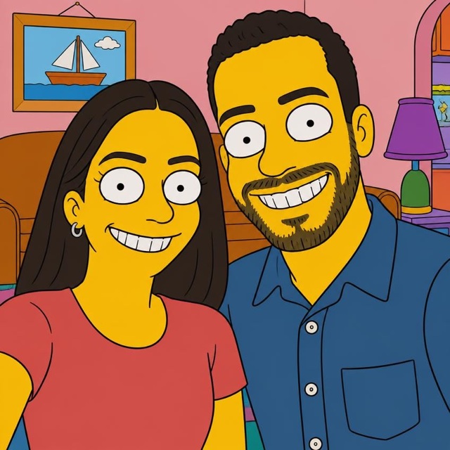 Con el filtro Simpsons